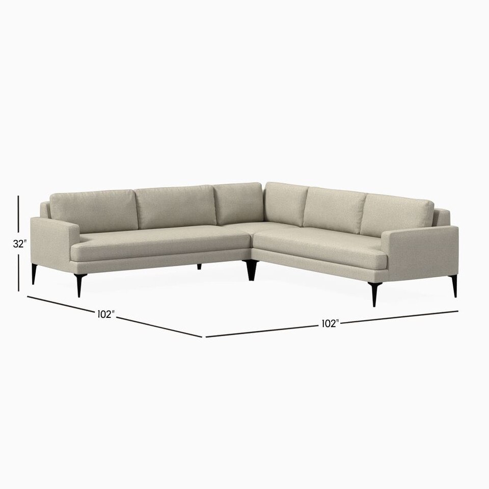 Andes 3Piece Corner Sofa west elm United Kingdom